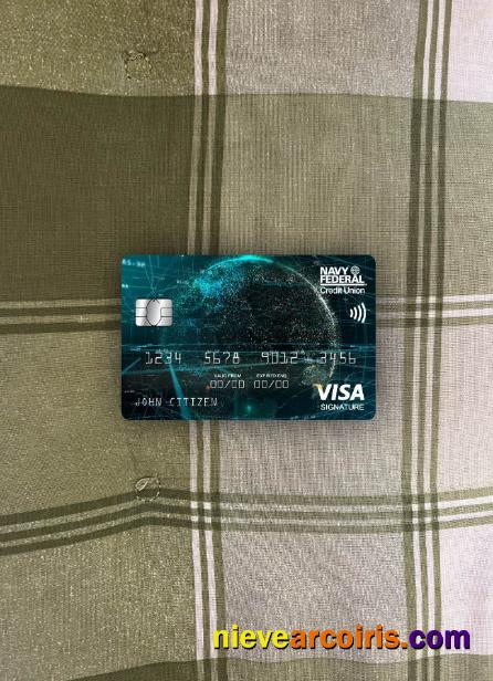USA Navy Federal Union bank visa signature card photolook